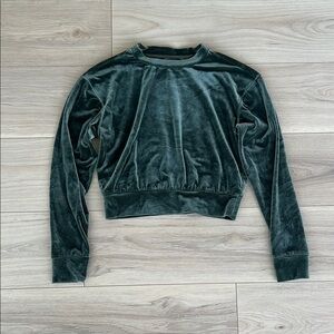 Noize Green Cropped Long Sleeve Sweatshirt